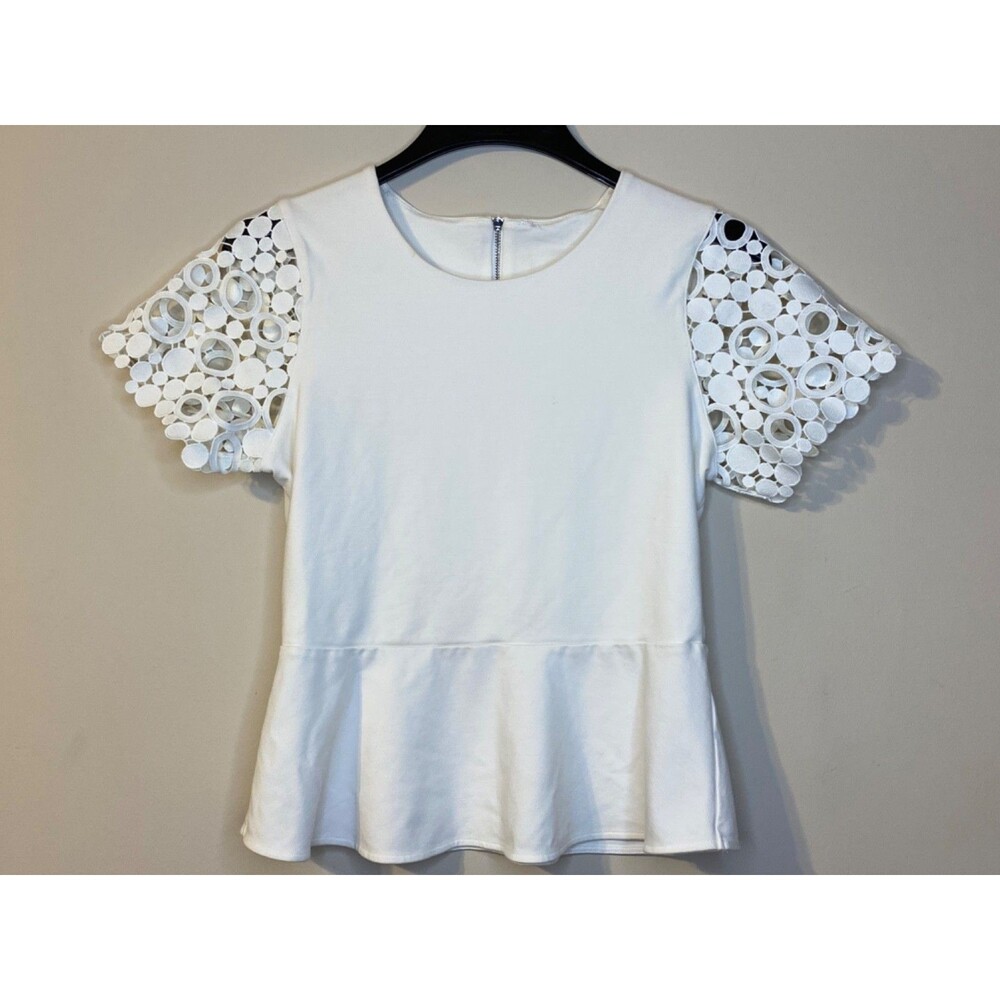 Karen Millen Women's Ivory/White Blouse Size 14